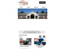 Tablet Screenshot of homelandfsbank.com